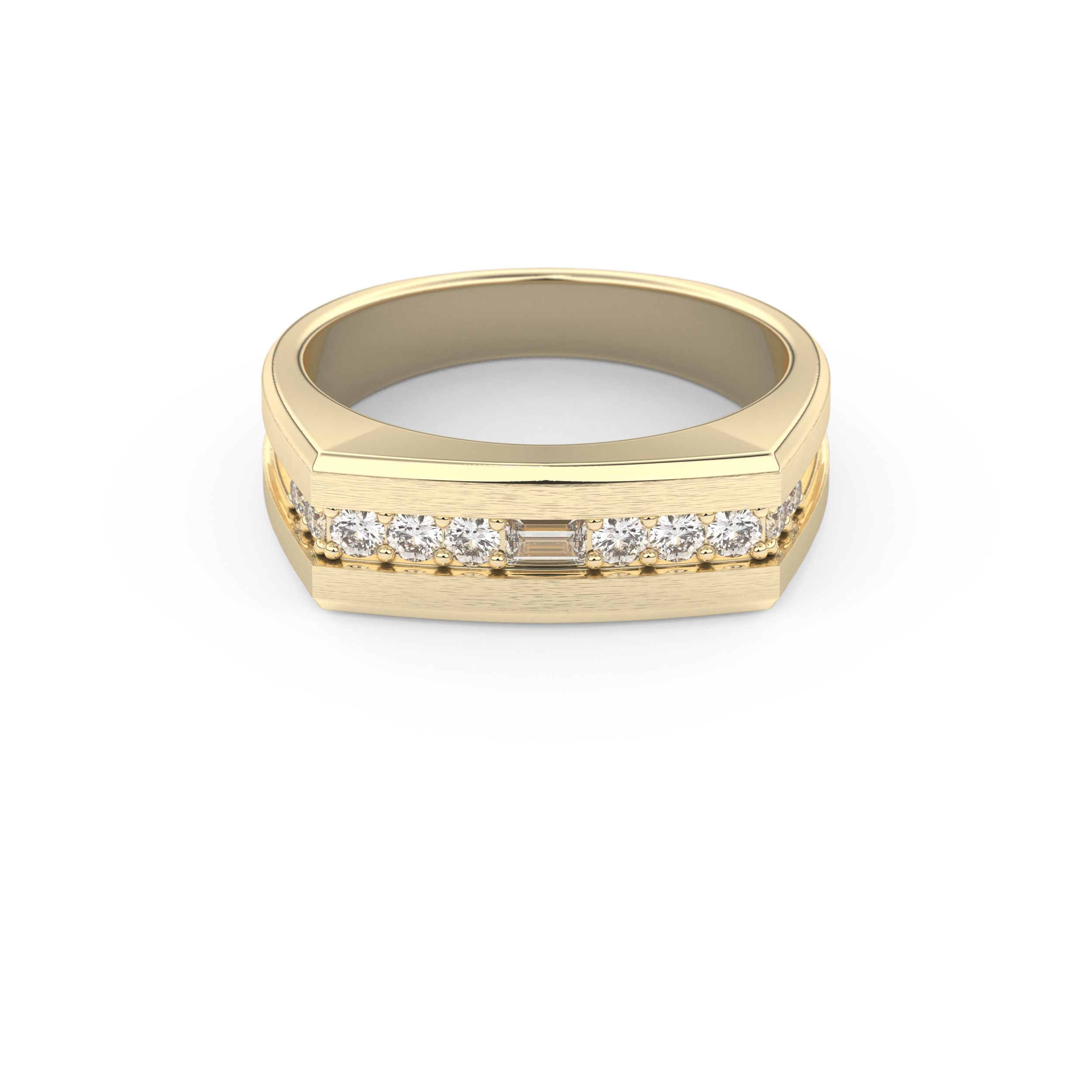 0.28 TCW Round Lab Grown Diamond Men's Wedding Band