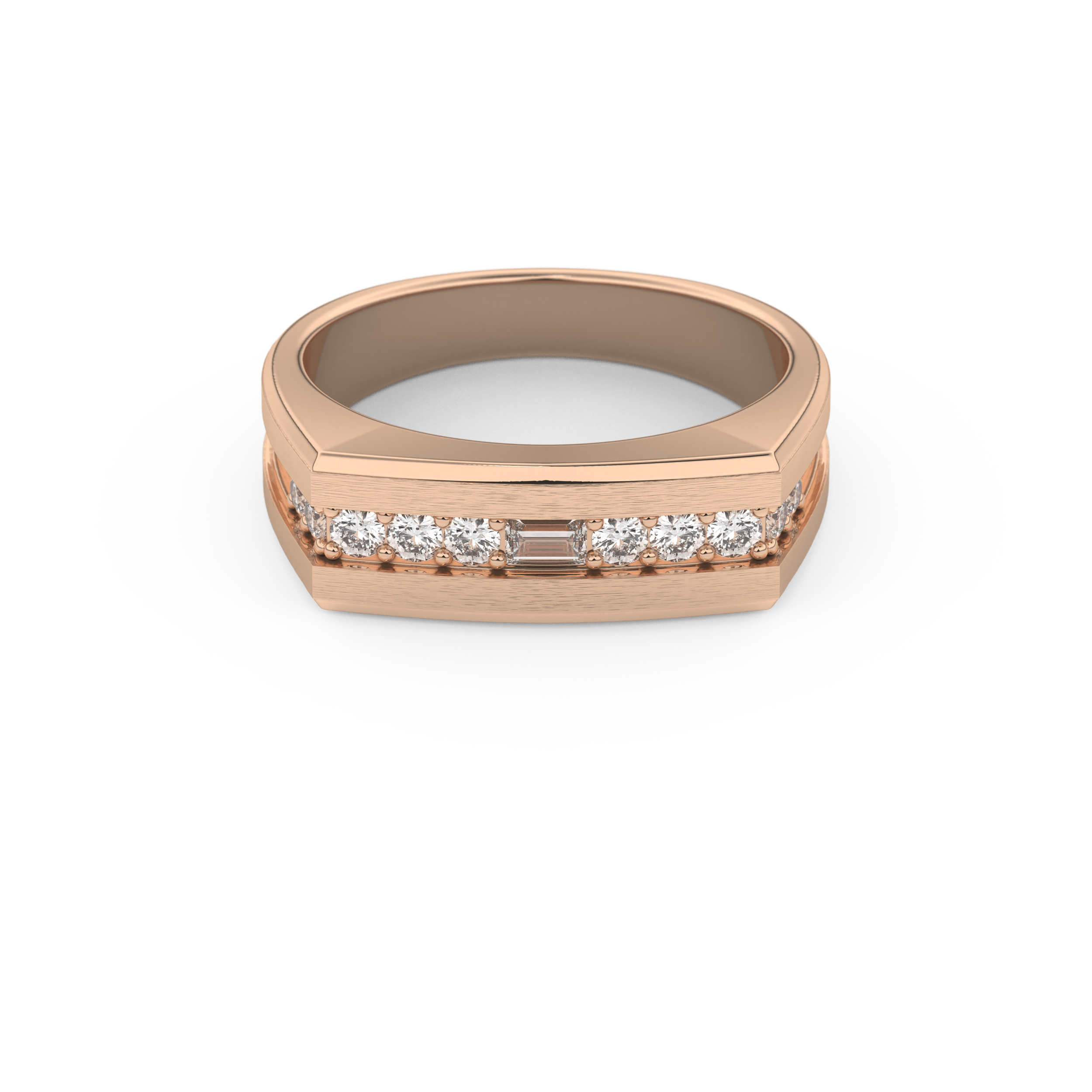 0.28 TCW Round Lab Grown Diamond Men's Wedding Band