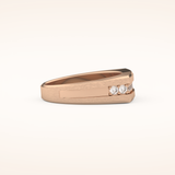 0.28 TCW Princess Shaped Moissanite Channel Setting Men's Wedding Band