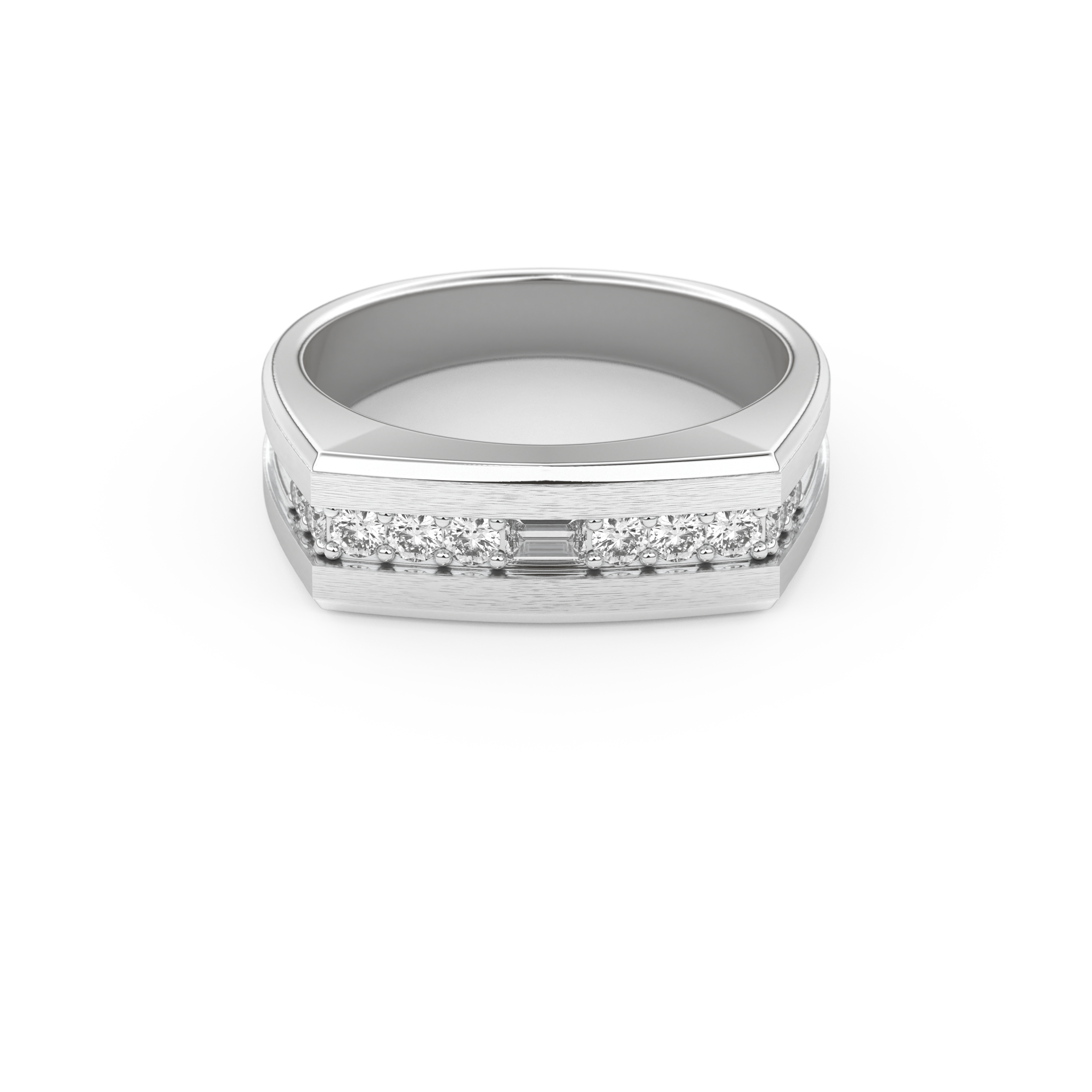 0.28 TCW Round Lab Grown Diamond Men's Wedding Band
