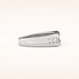 0.28 TCW Princess Shaped Moissanite Channel Setting Men's Wedding Band