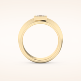0.78 CT Princess Shaped Moissanite Channel Setting Men's Wedding Band