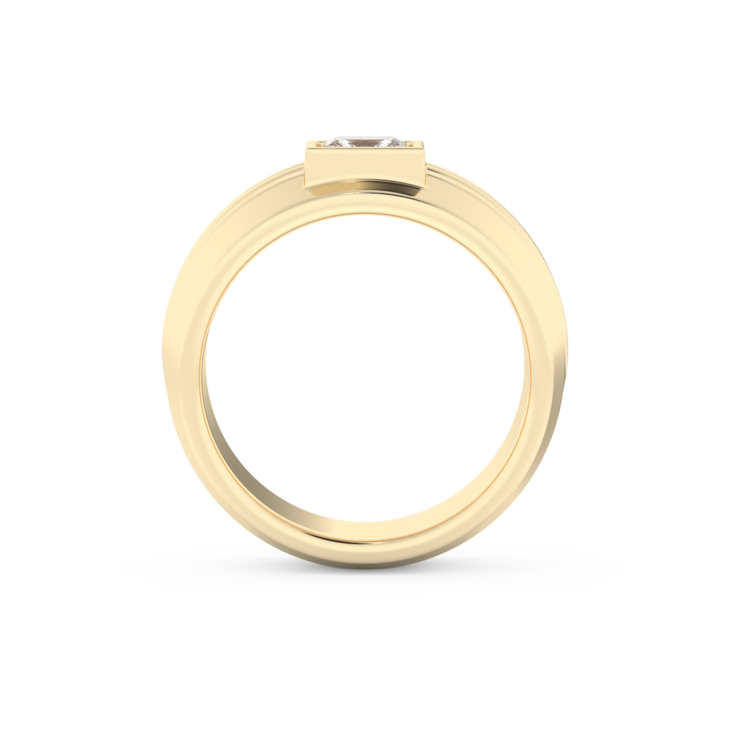 Princess Pave Lab Grown Diamond Men's Engagement Ring