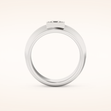 0.78 CT Princess Shaped Moissanite Channel Setting Men's Wedding Band