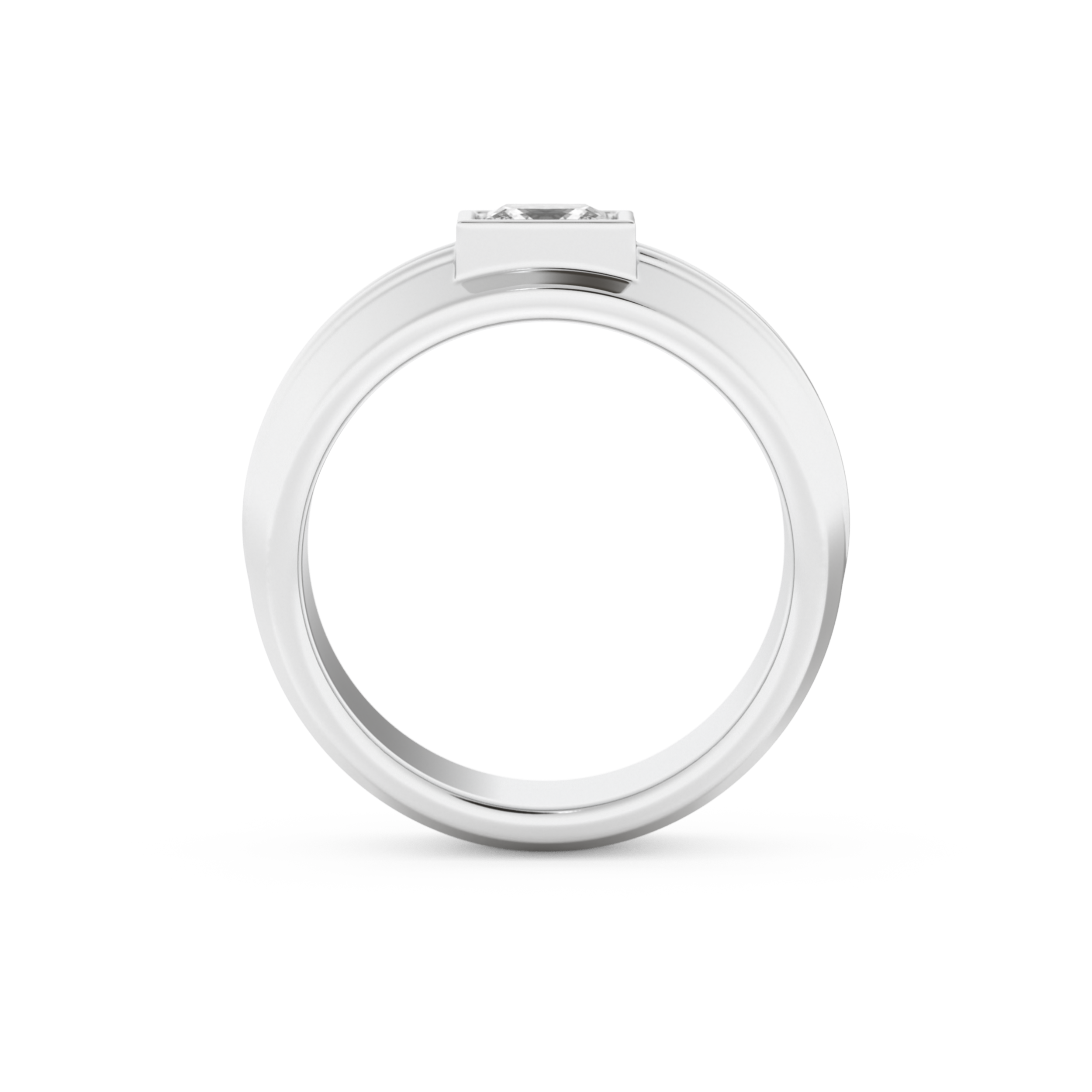 Princess Pave Lab Grown Diamond Men's Engagement Ring