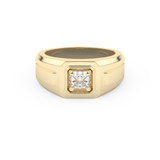 Princess Solitaire Lab Grown Diamond Men's Engagement Ring