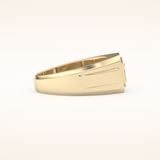 0.5 TCW Princess Shaped Moissanite Signet Men's Wedding Band