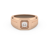 Princess Solitaire Lab Grown Diamond Men's Engagement Ring