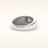 0.5 TCW Princess Shaped Moissanite Signet Men's Wedding Band