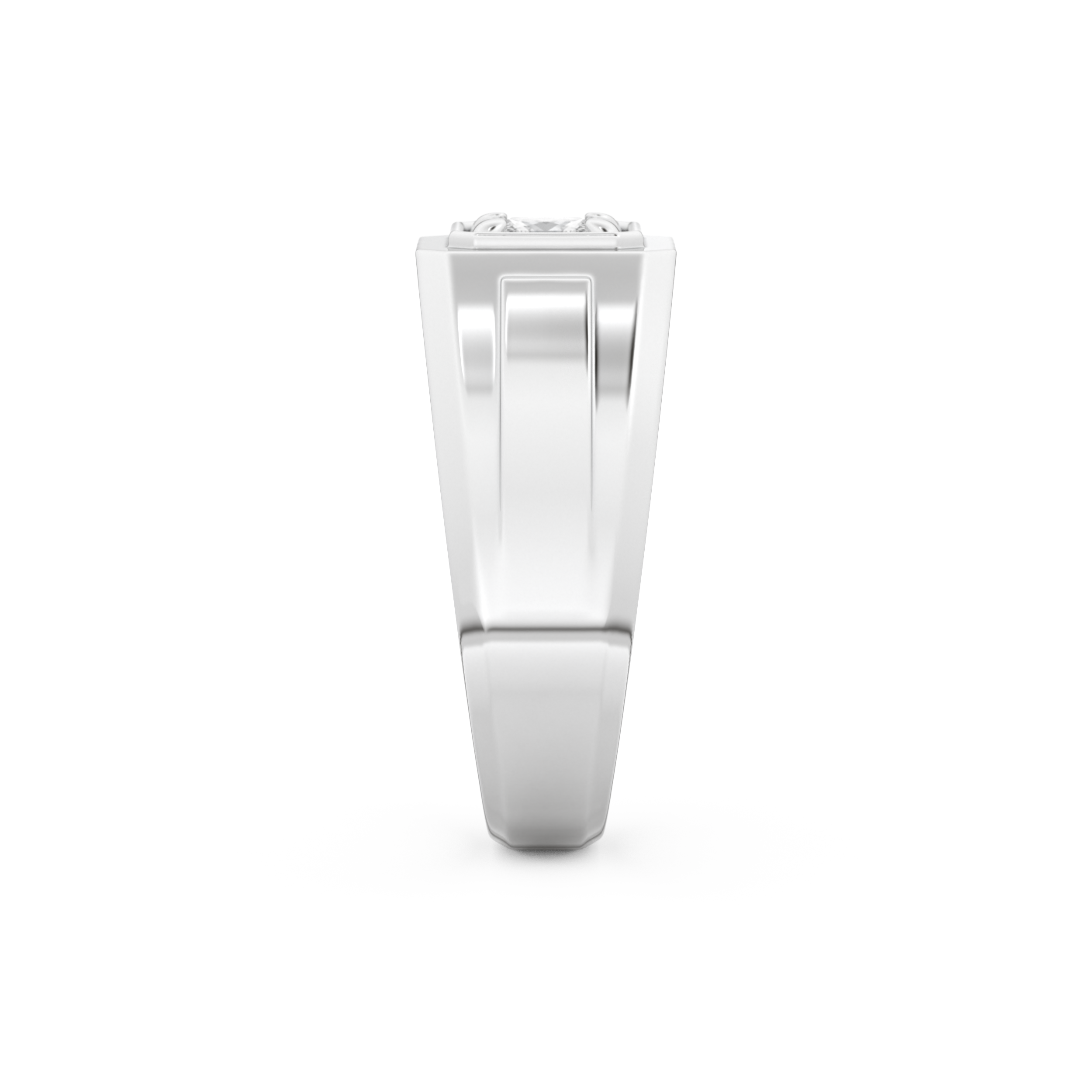 Princess Solitaire Lab Grown Diamond Men's Engagement Ring