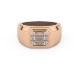 0.46 TCW Round & Baguette Lab Grown Diamond Men's Wedding Band