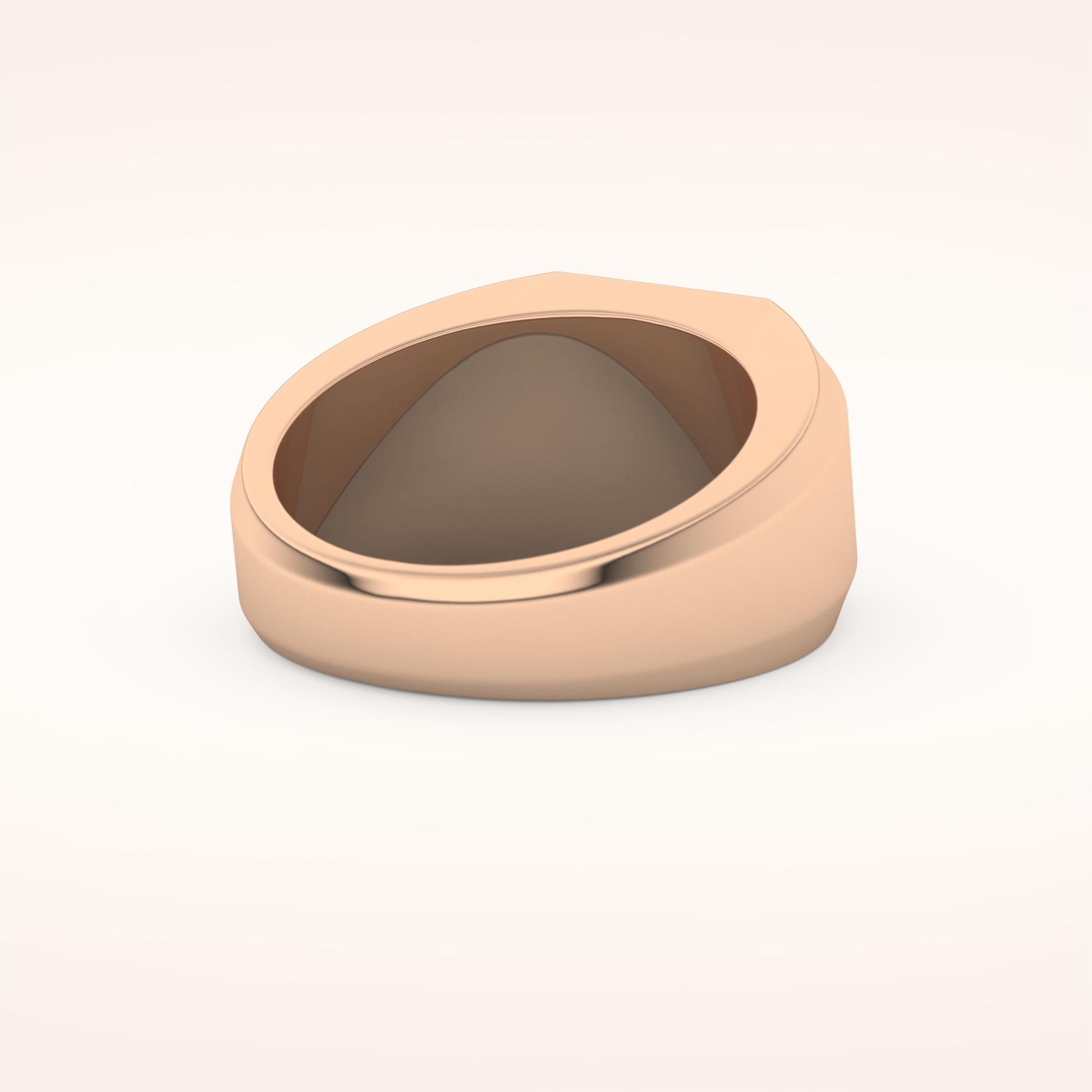 0.46 TCW Round & Baguette Shaped Moissanite Signet Multi Stone Wedding Band