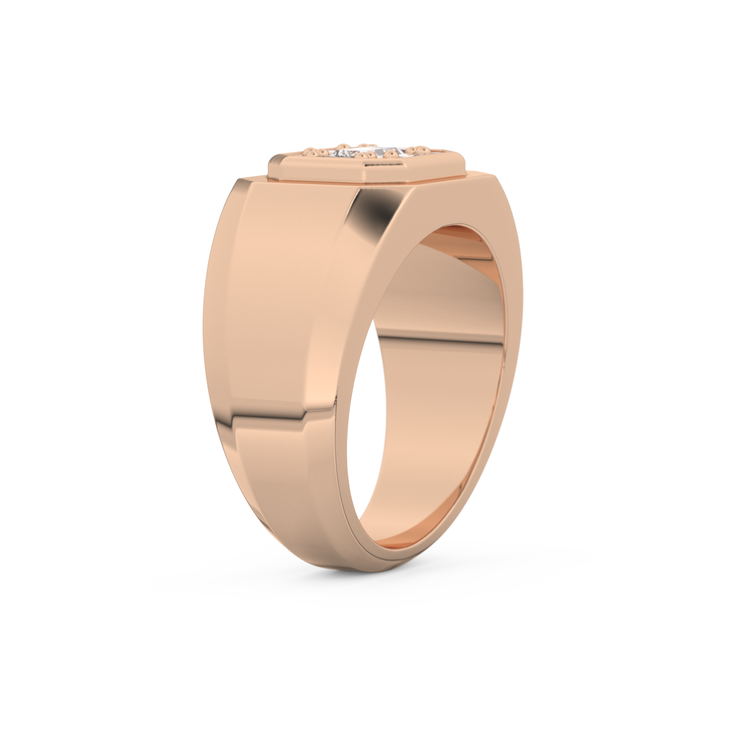0.46 TCW Round & Baguette Lab Grown Diamond Men's Wedding Band