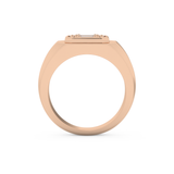 0.46 TCW Round & Baguette Lab Grown Diamond Men's Wedding Band