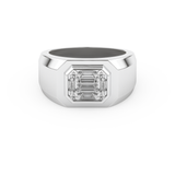 0.46 TCW Round & Baguette Lab Grown Diamond Men's Wedding Band