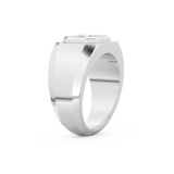 0.46 TCW Round & Baguette Lab Grown Diamond Men's Wedding Band