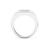 0.46 TCW Round & Baguette Lab Grown Diamond Men's Wedding Band