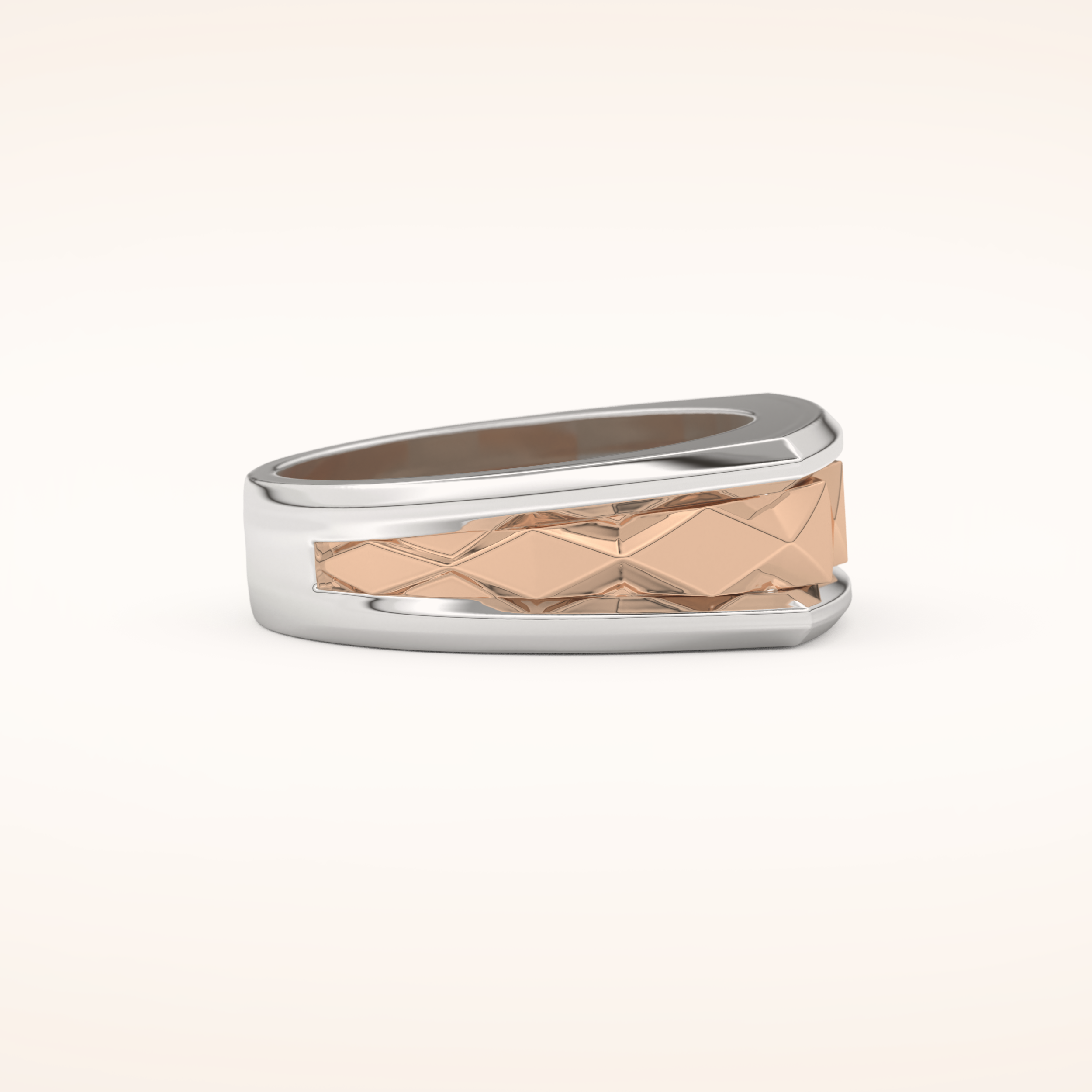 Unique Patterned Wedding Band