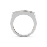 Flush Setting Men's Wedding Band Moissanite – Yellow, White, or Rose Gold 17