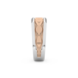 Flush Setting Men's Wedding Band Moissanite – Yellow, White, or Rose Gold 18