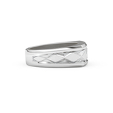 Flush Setting Men's Wedding Band Moissanite – Yellow, White, or Rose Gold 2