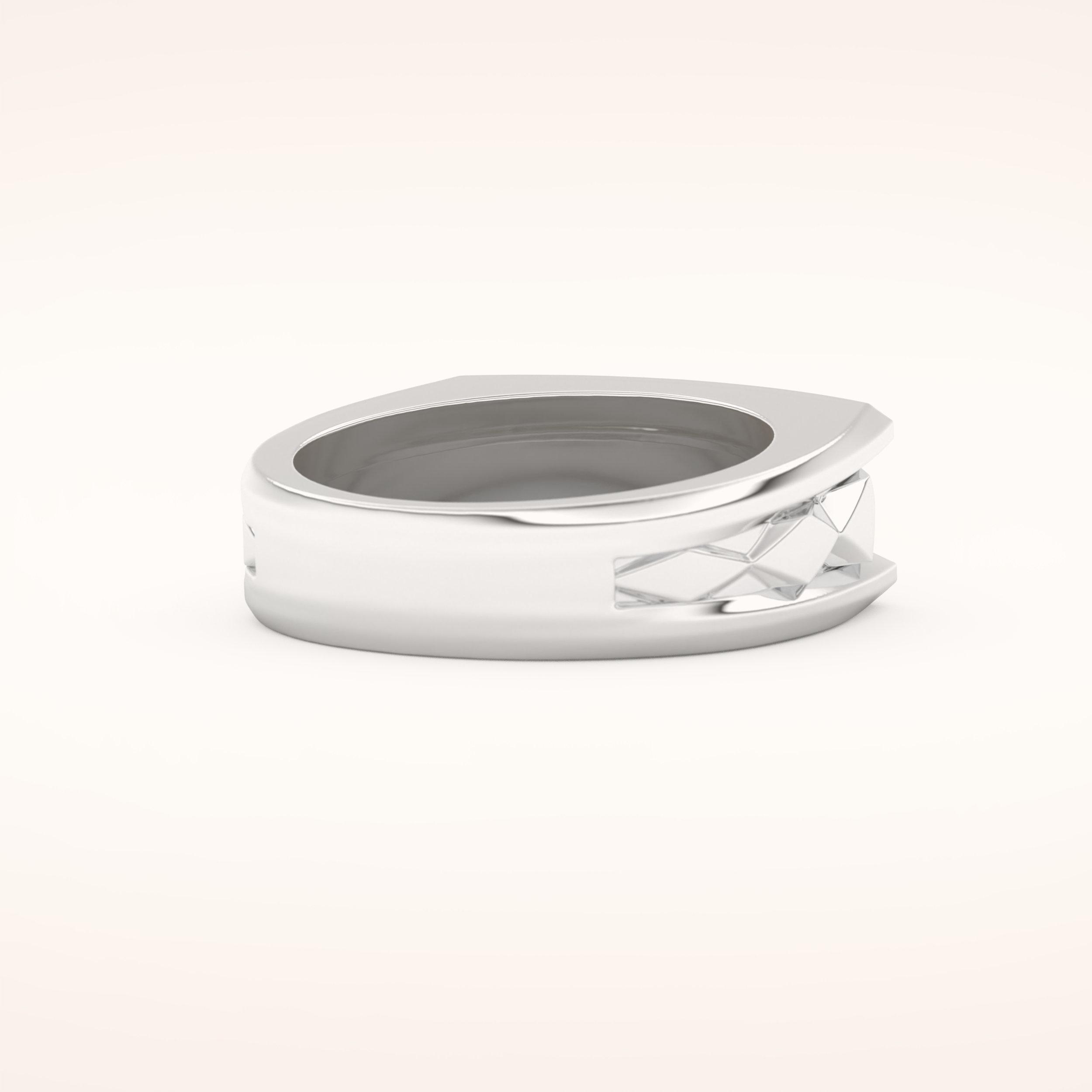 Unique Patterned Wedding Band
