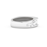 Flush Setting Men's Wedding Band Moissanite – Yellow, White, or Rose Gold 6