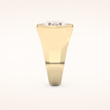 2.27 CT Oval Shaped Moissanite Halo Men's Wedding Band