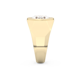 East West Oval Halo Lab Grown Diamond Men's Engagement Ring