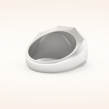 2.27 CT Oval Shaped Moissanite Halo Men's Wedding Band