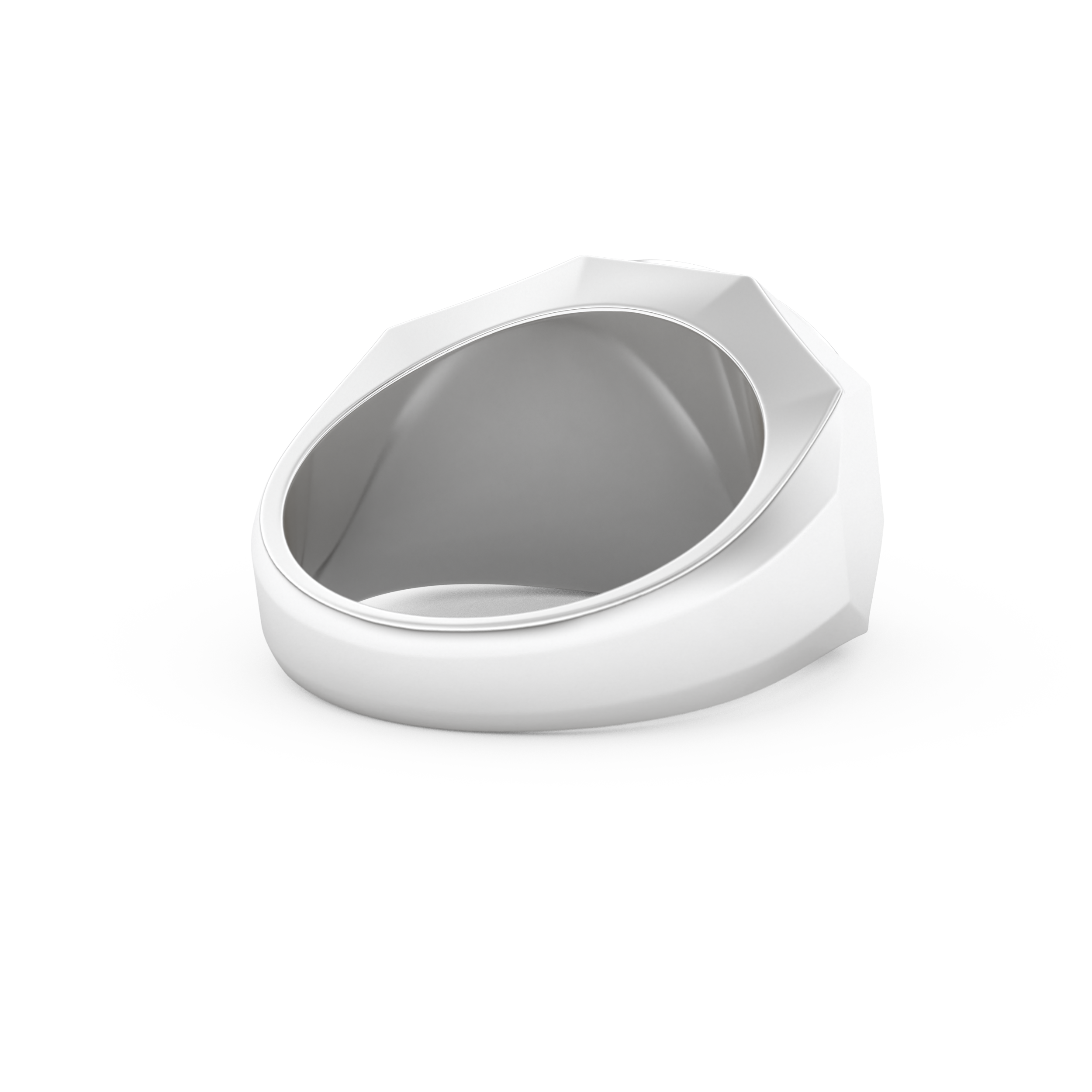 East West Oval Halo Lab Grown Diamond Men's Engagement Ring