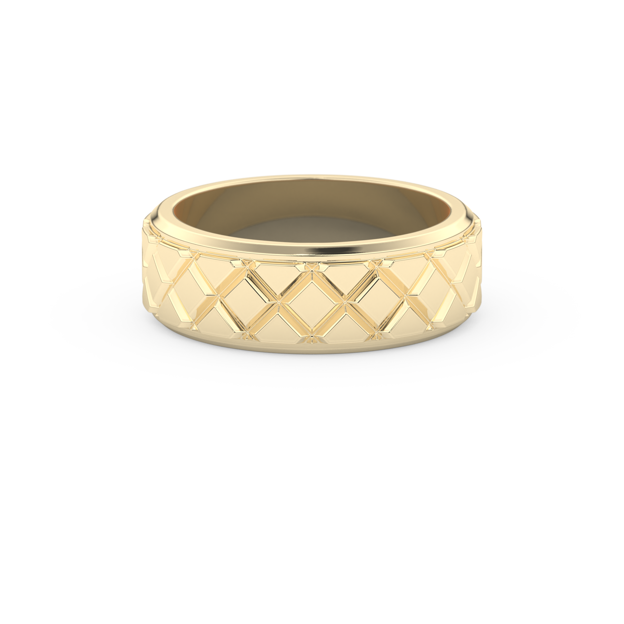 Patterned Men's Wedding Band