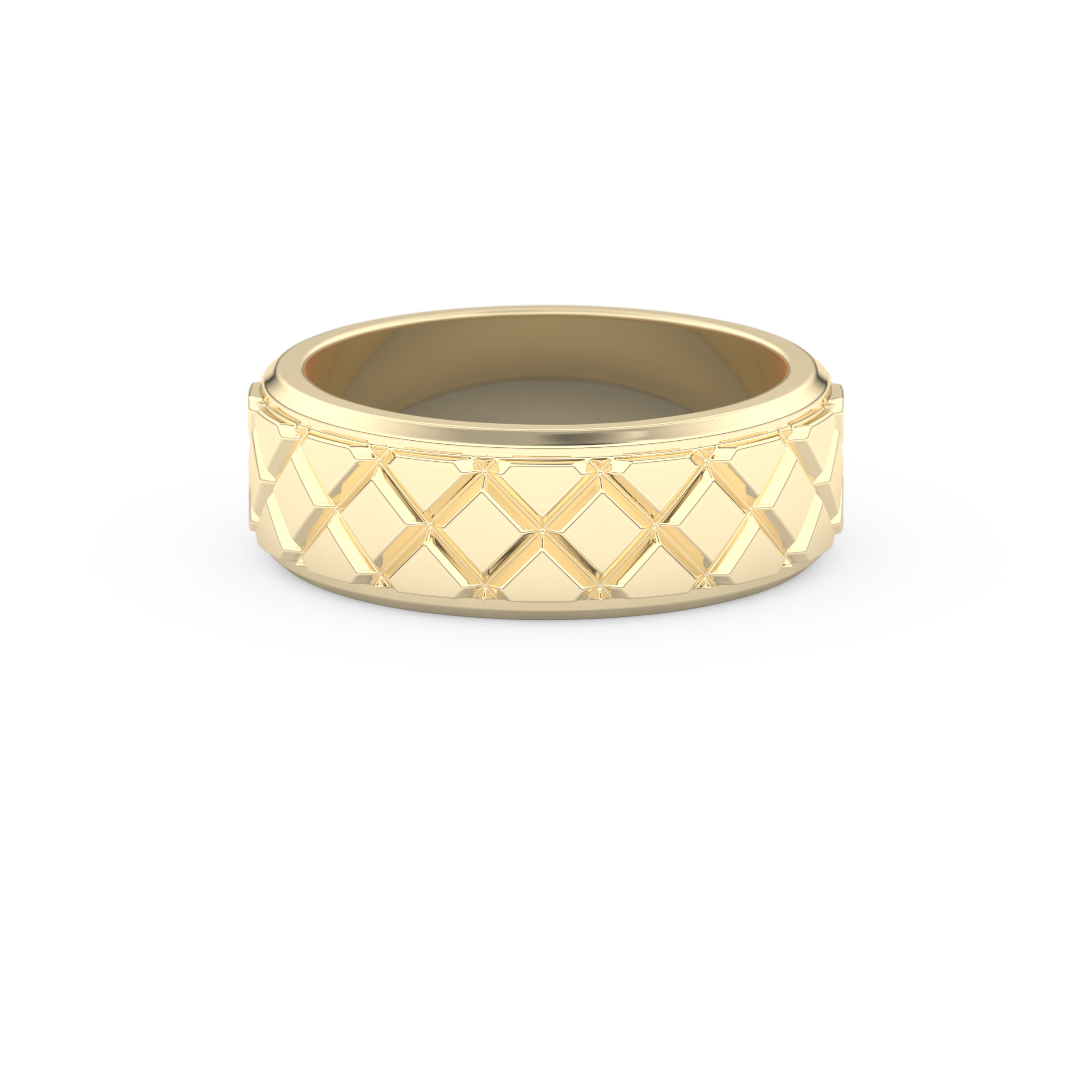 Patterned Men's Wedding Band