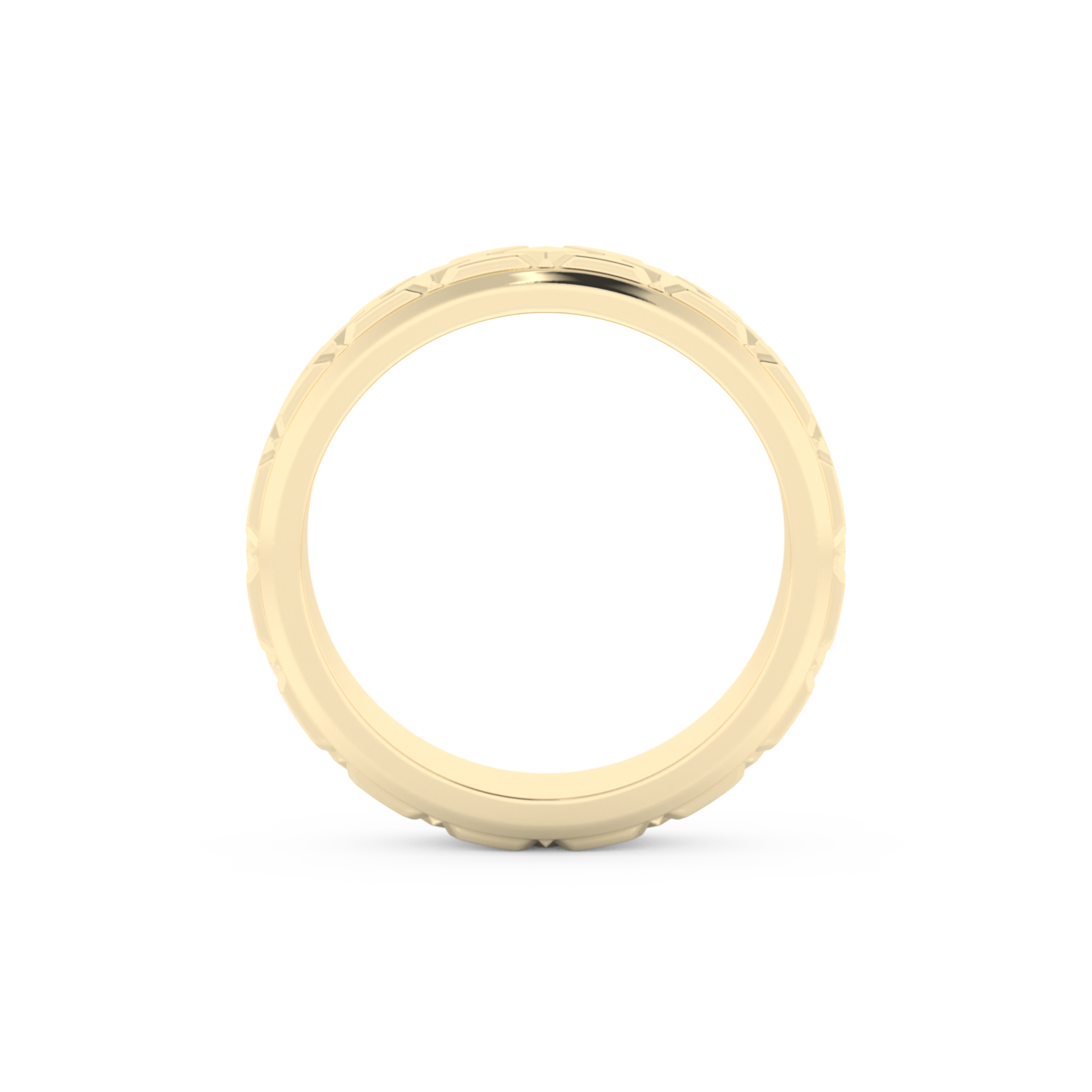 Patterned Men's Wedding Band