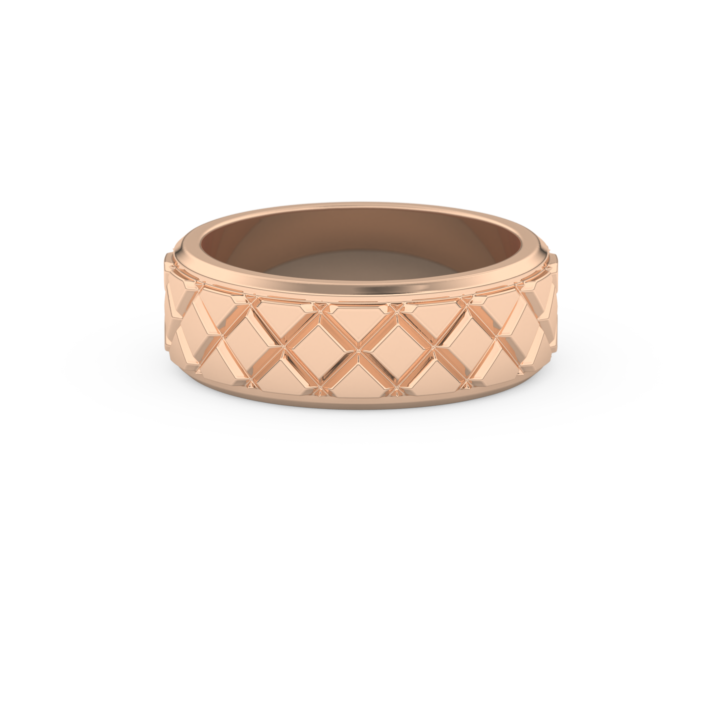 Patterned Men's Wedding Band