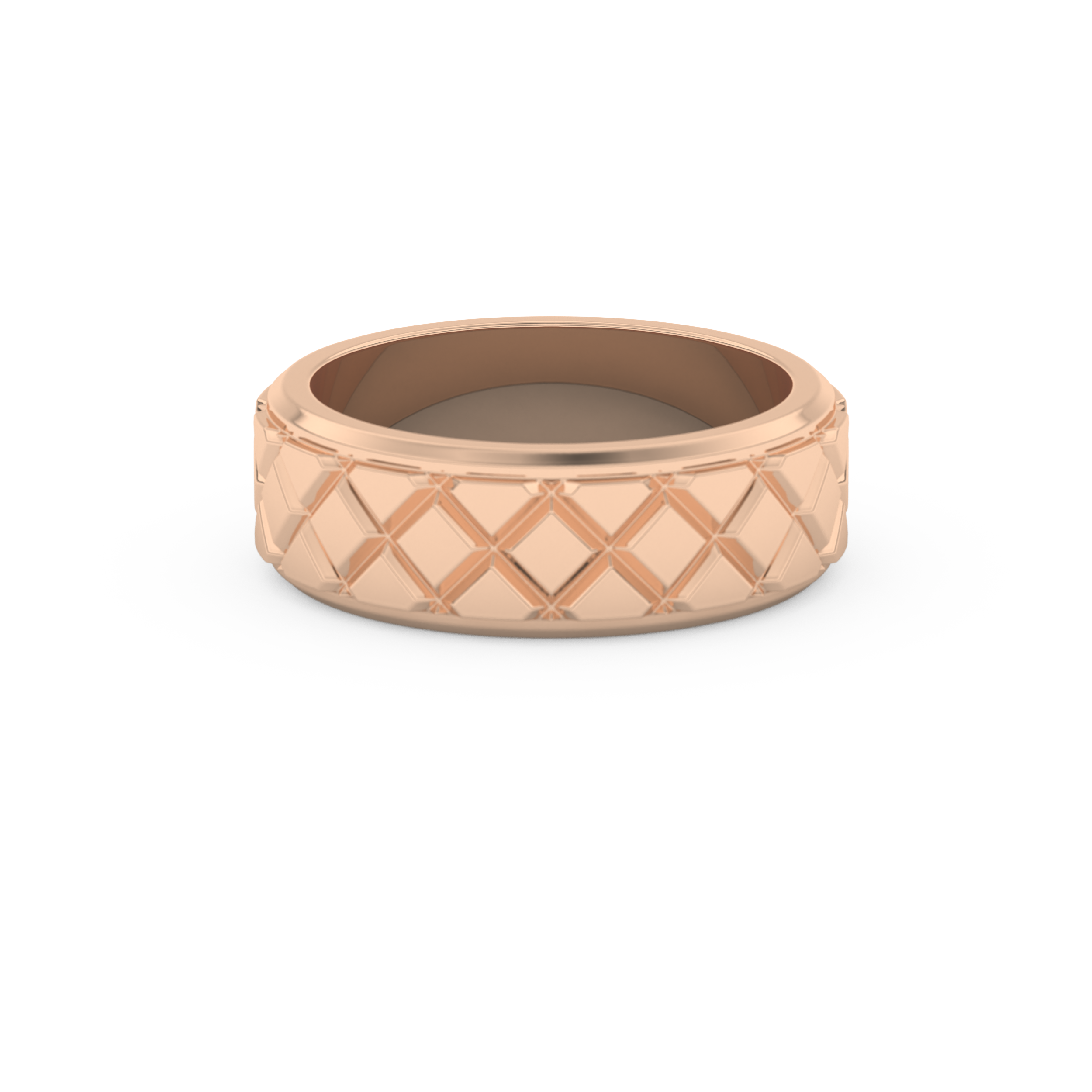 Patterned Men's Wedding Band