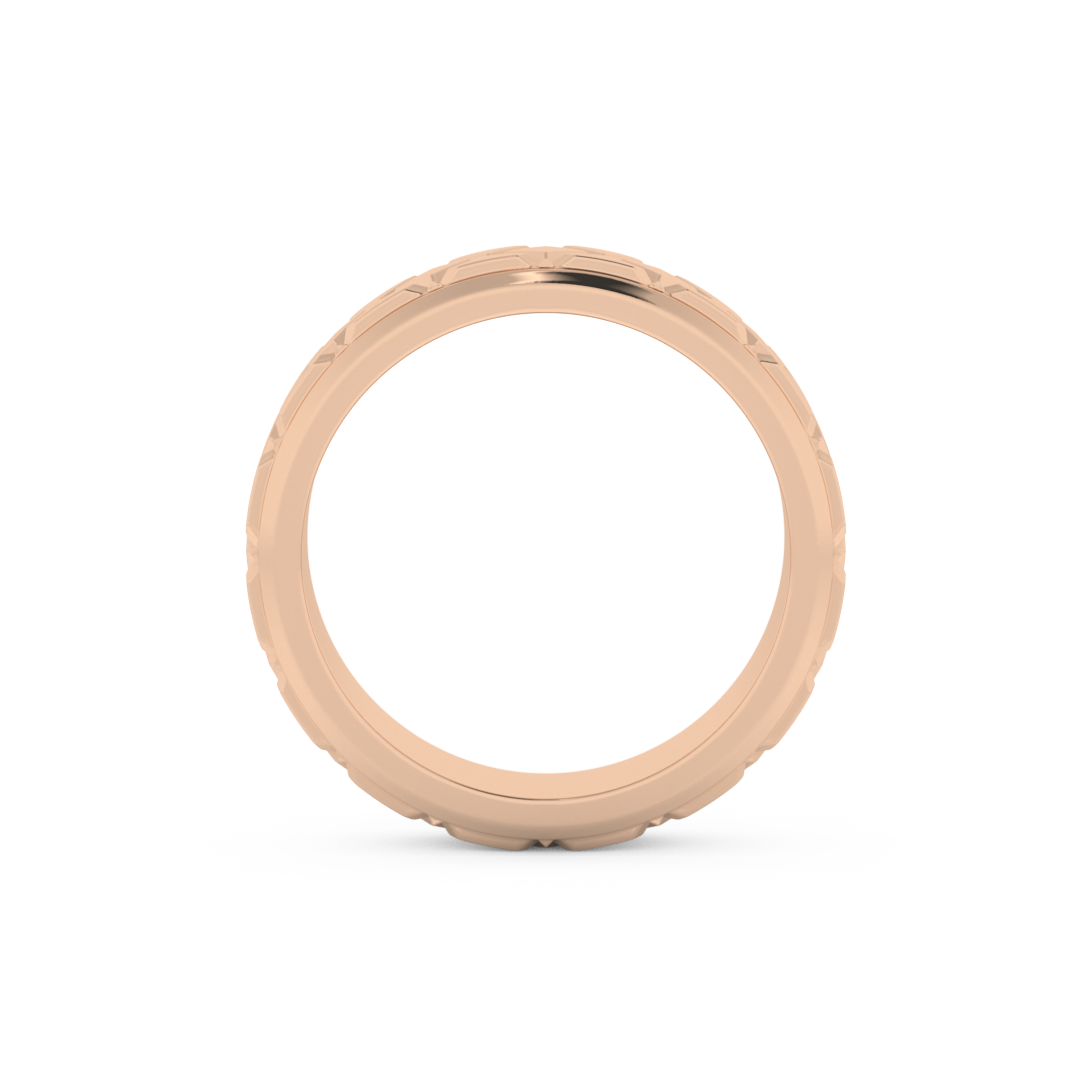 Patterned Men's Wedding Band