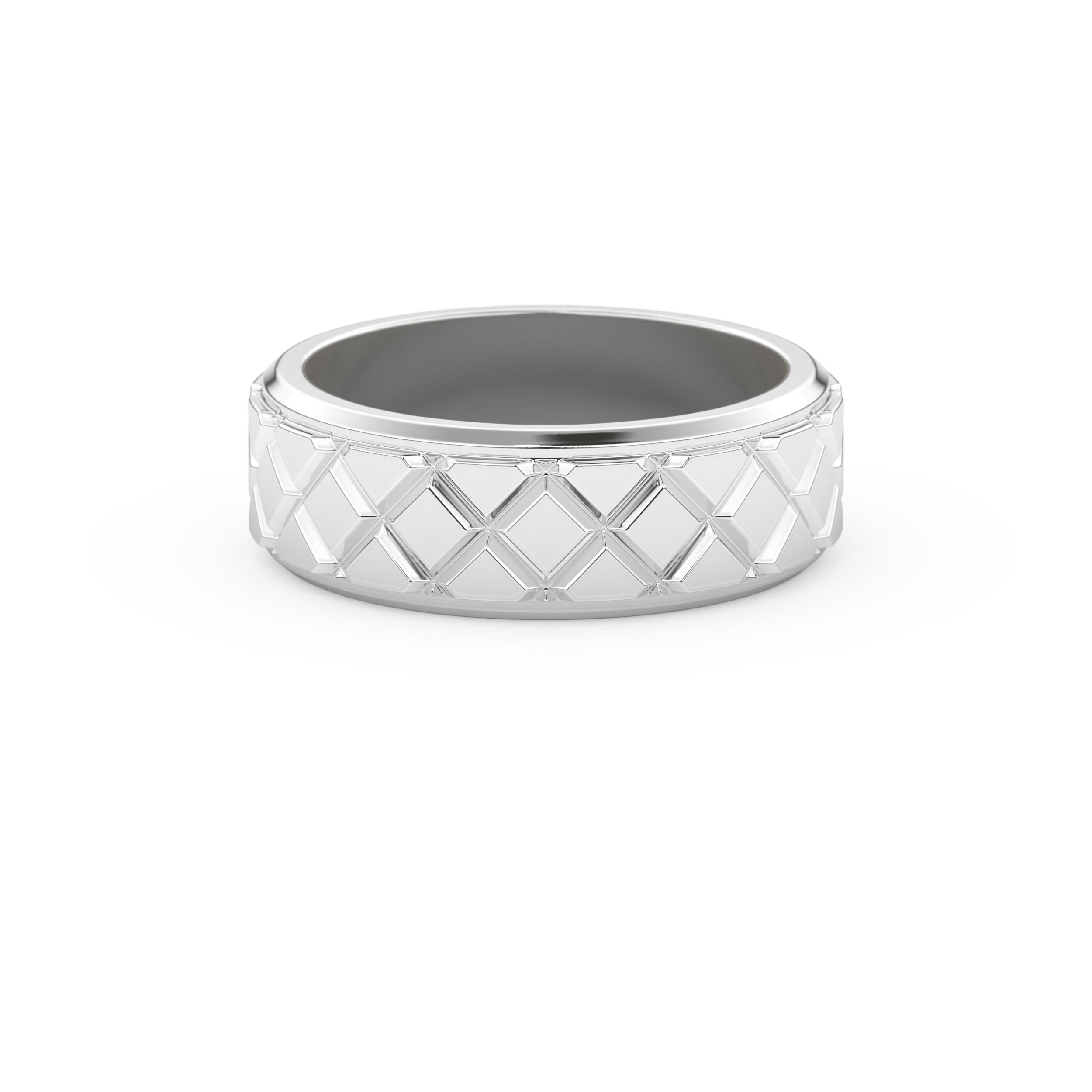 Patterned Men's Wedding Band