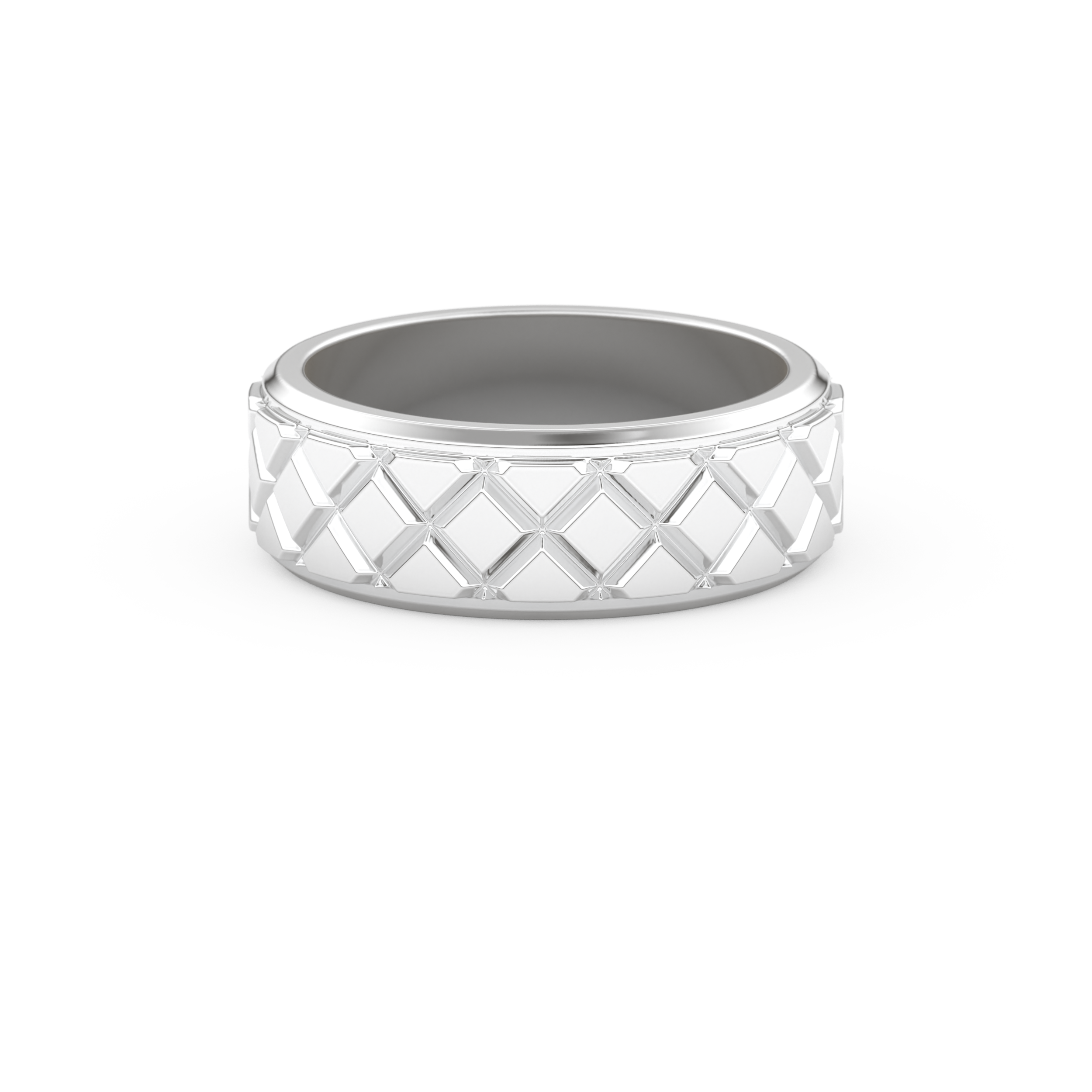 Patterned Men's Wedding Band