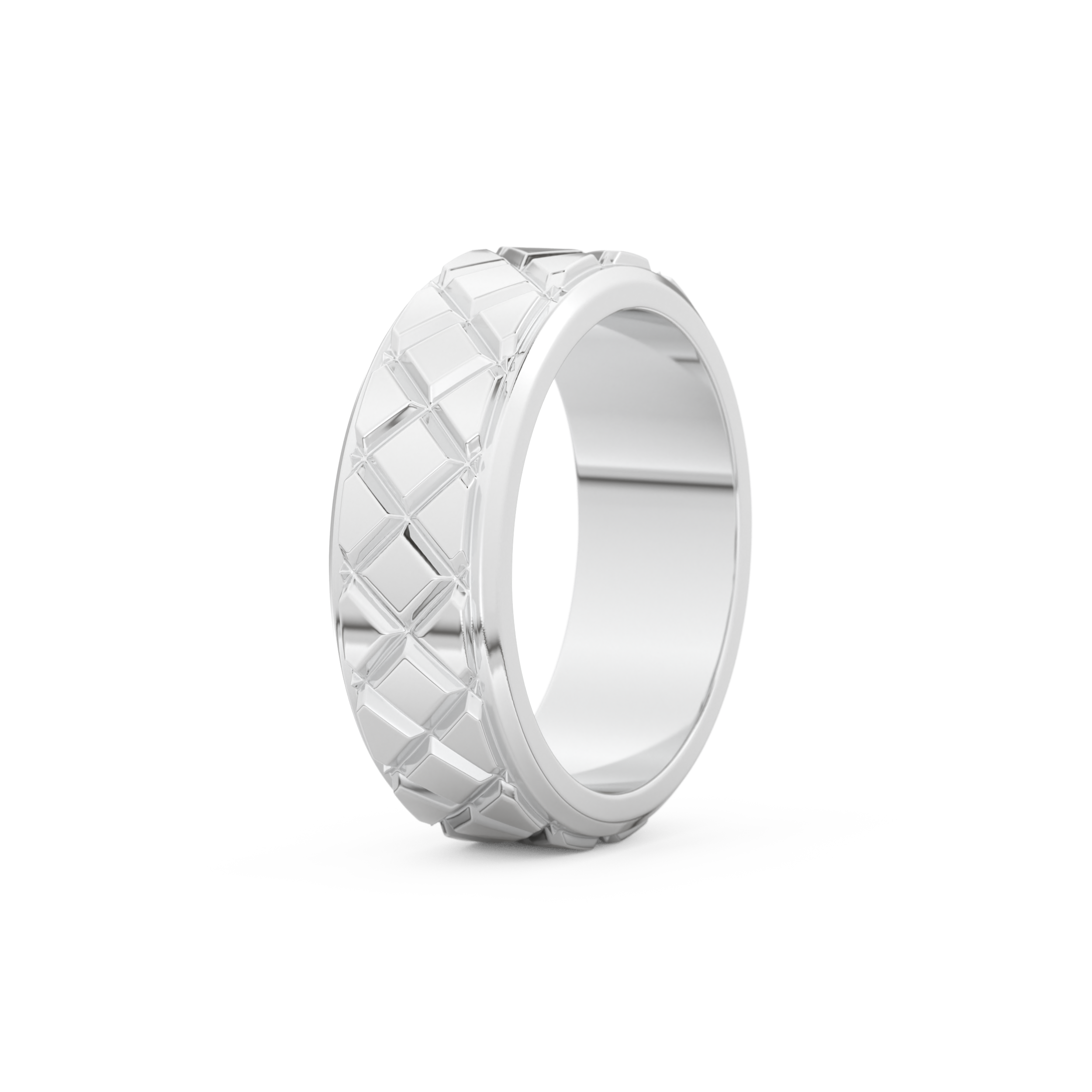 Patterned Men's Wedding Band