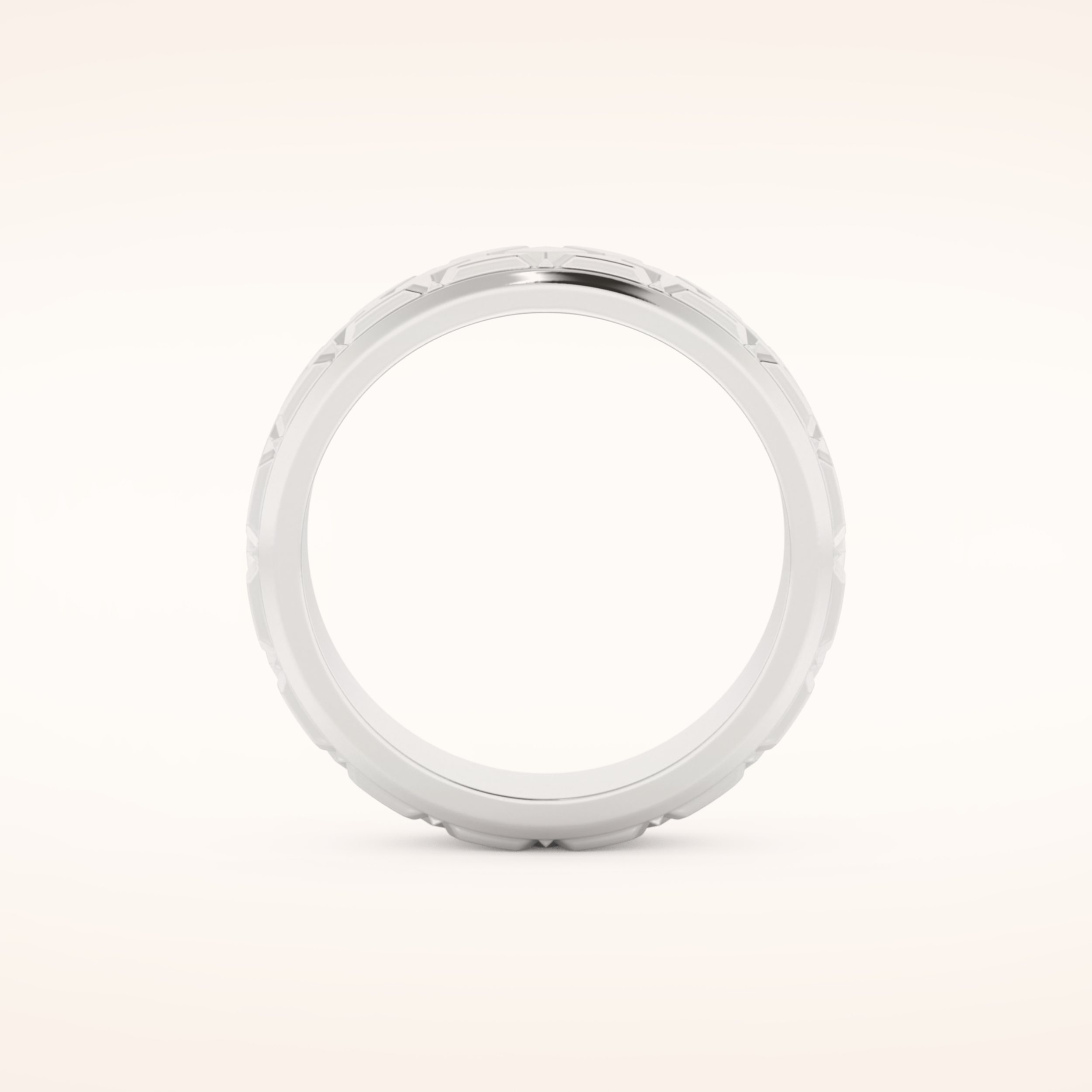 Classic Patterned Wedding Band