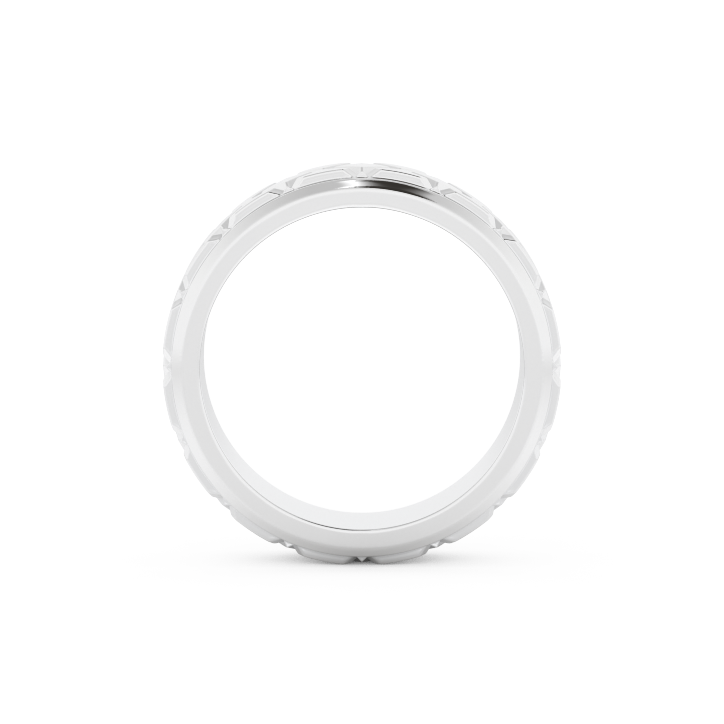 Patterned Men's Wedding Band