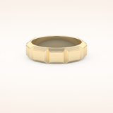 Patterned Men's Wedding Band