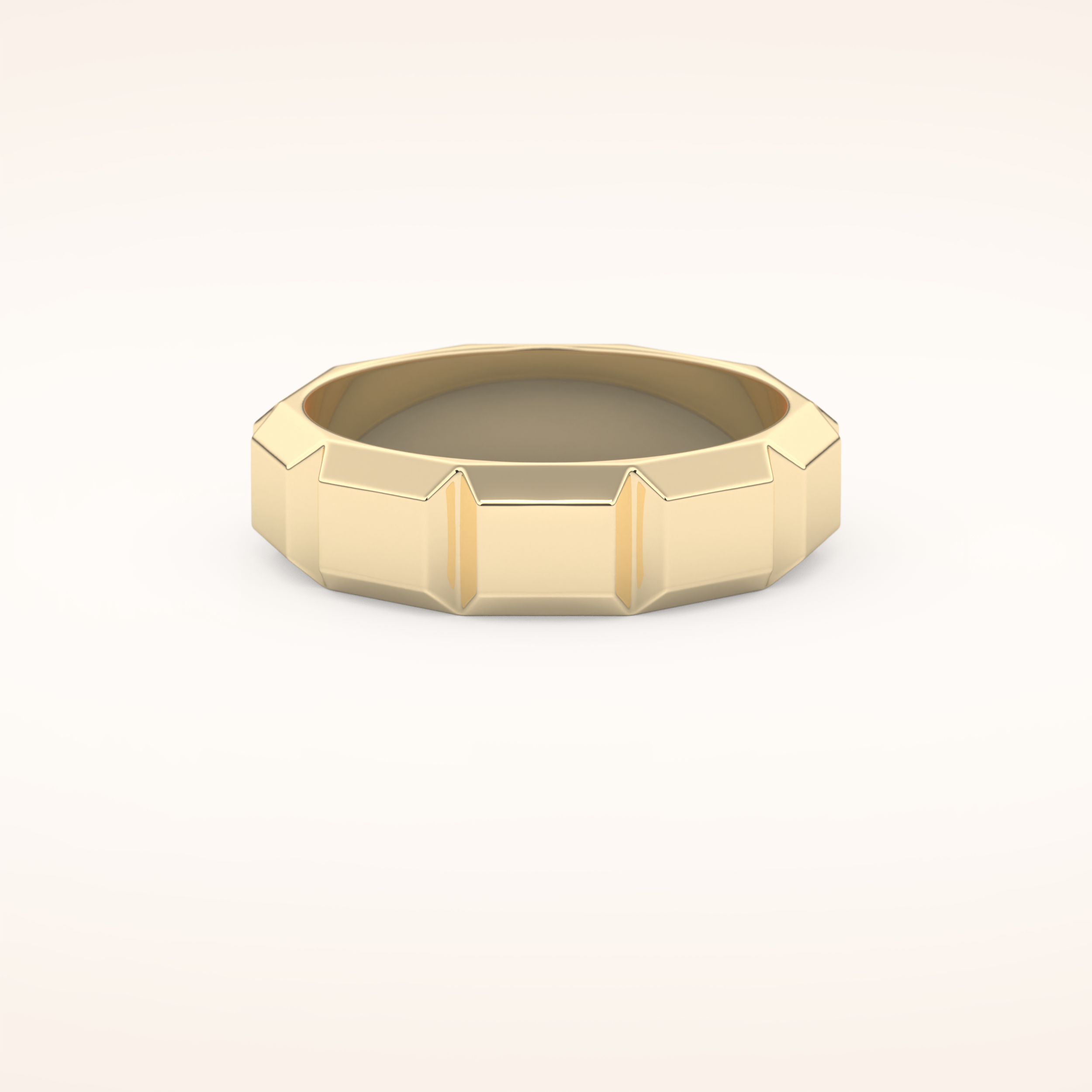 Patterned Men's Wedding Band