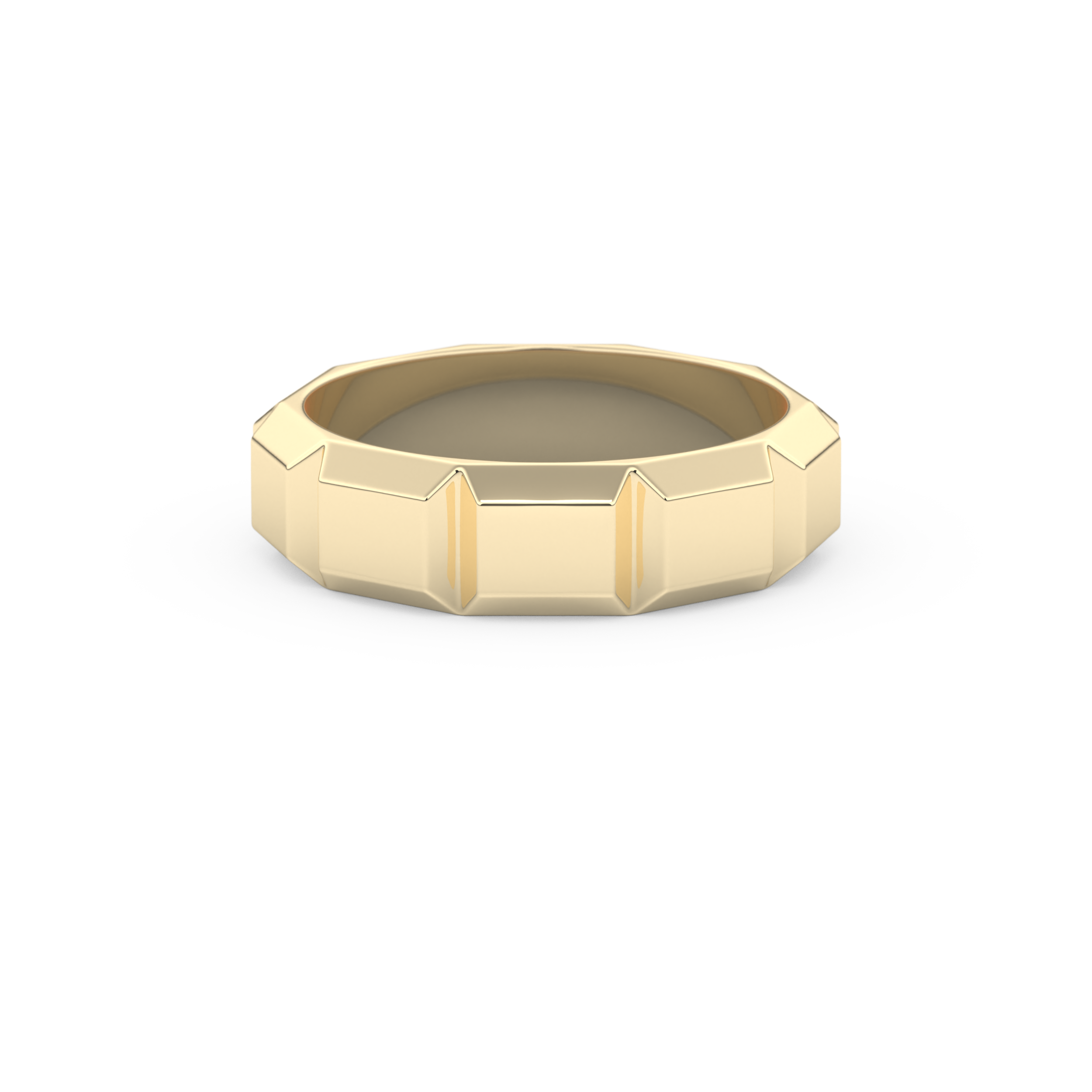 Patterned Men's Wedding Band