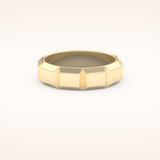 Patterned Men's Wedding Band