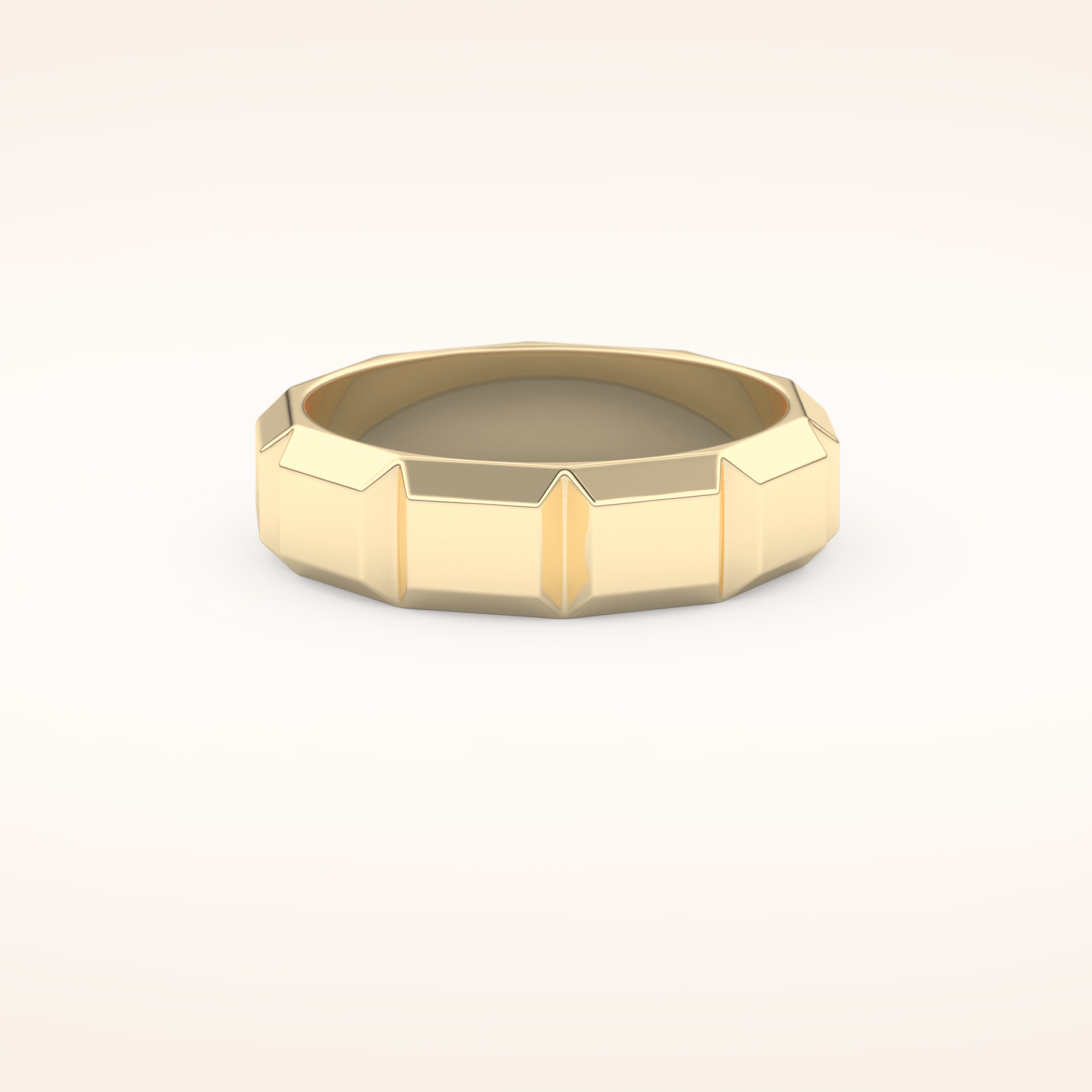 Patterned Men's Wedding Band
