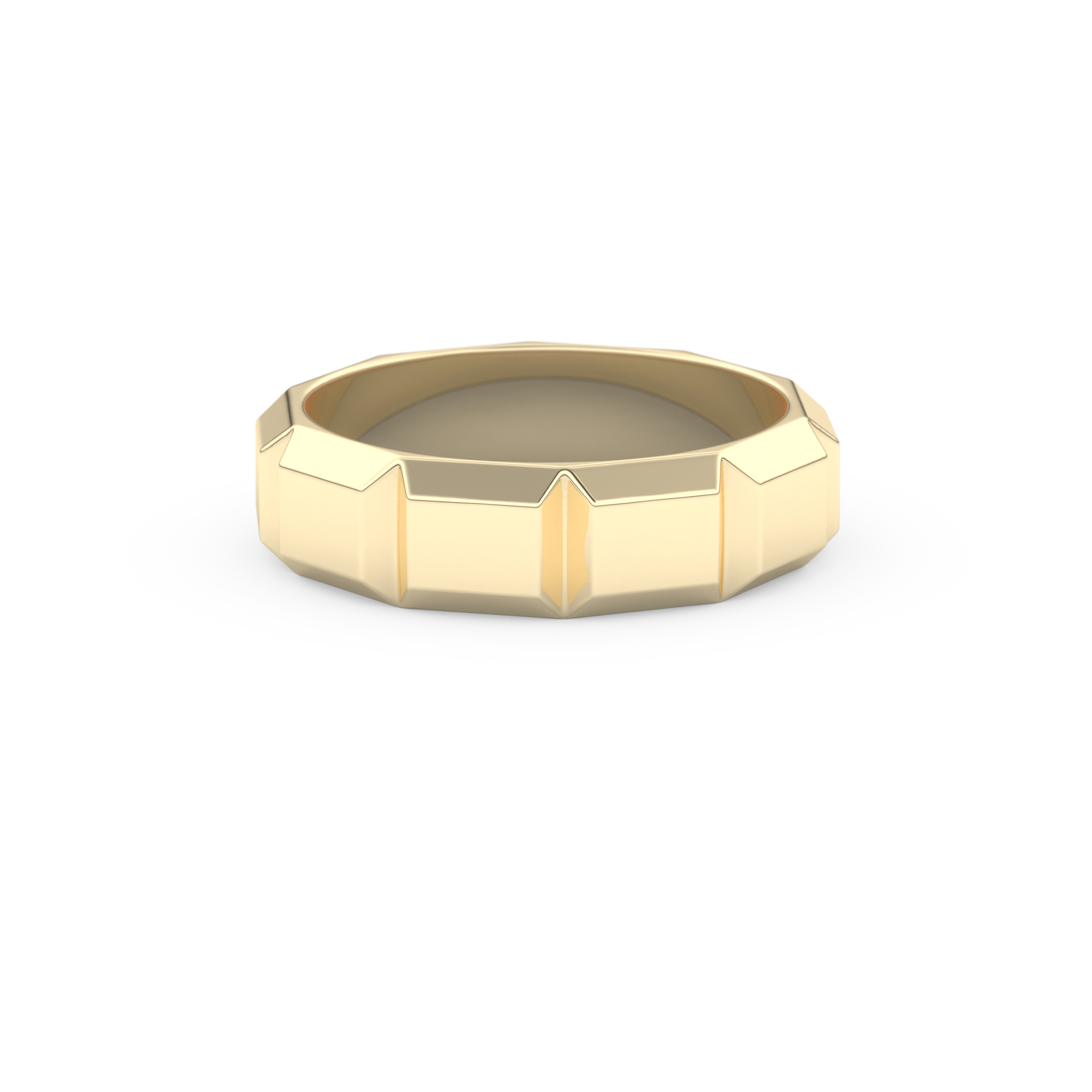 Patterned Men's Wedding Band