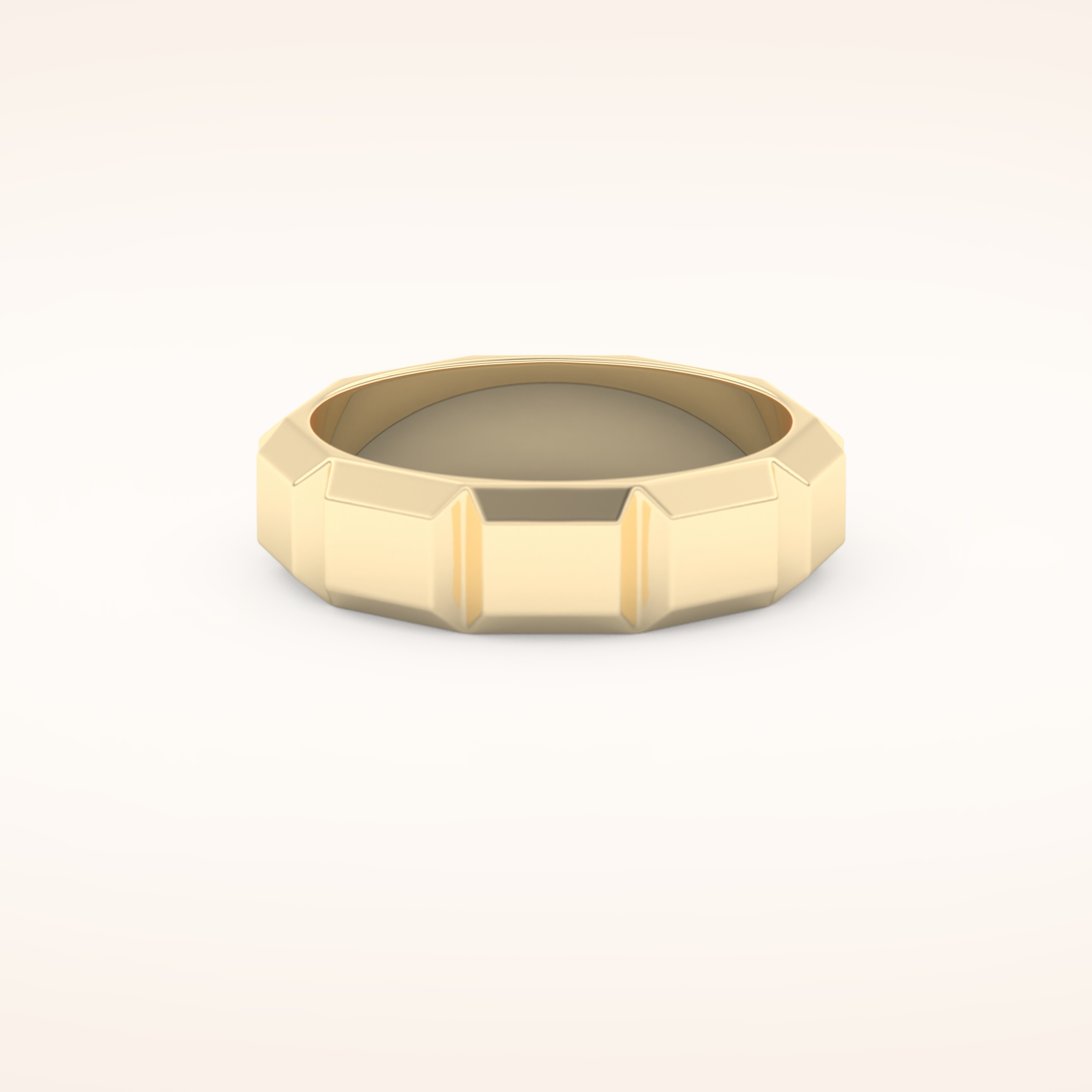 Patterned Men's Wedding Band