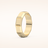 Patterned Men's Wedding Band